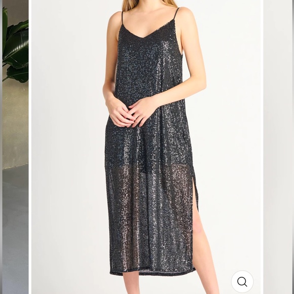 Black Tape Midi Dress - Picture 4 of 10